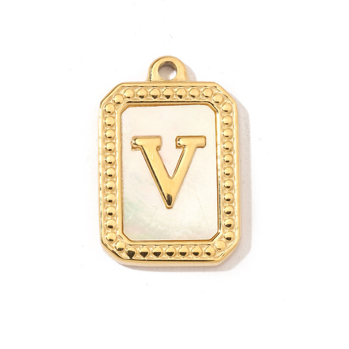 Type retro shell letter titanium steel pendant