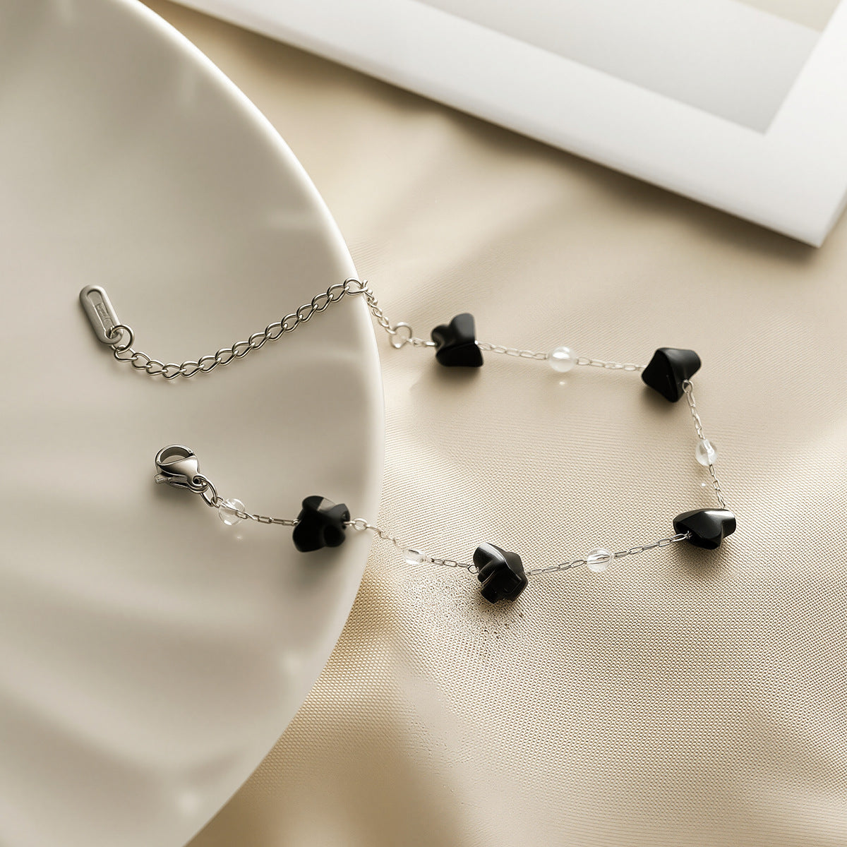 Women's Obsidian Butterfly Titanium Steel Bracelet — Non-Fading