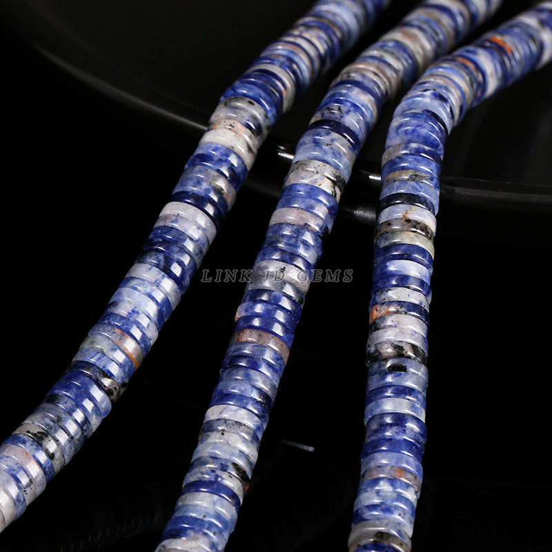 6 * 1 mm de cuentas sueltas espaciadoras en ángulo recto de piedra natural 