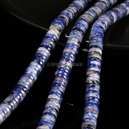 6 * 1 mm de cuentas sueltas espaciadoras en ángulo recto de piedra natural 