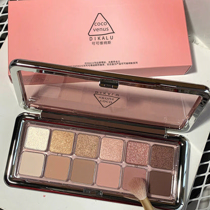 Paleta de sombras de ojos en tonos tierra mate de 12 colores 