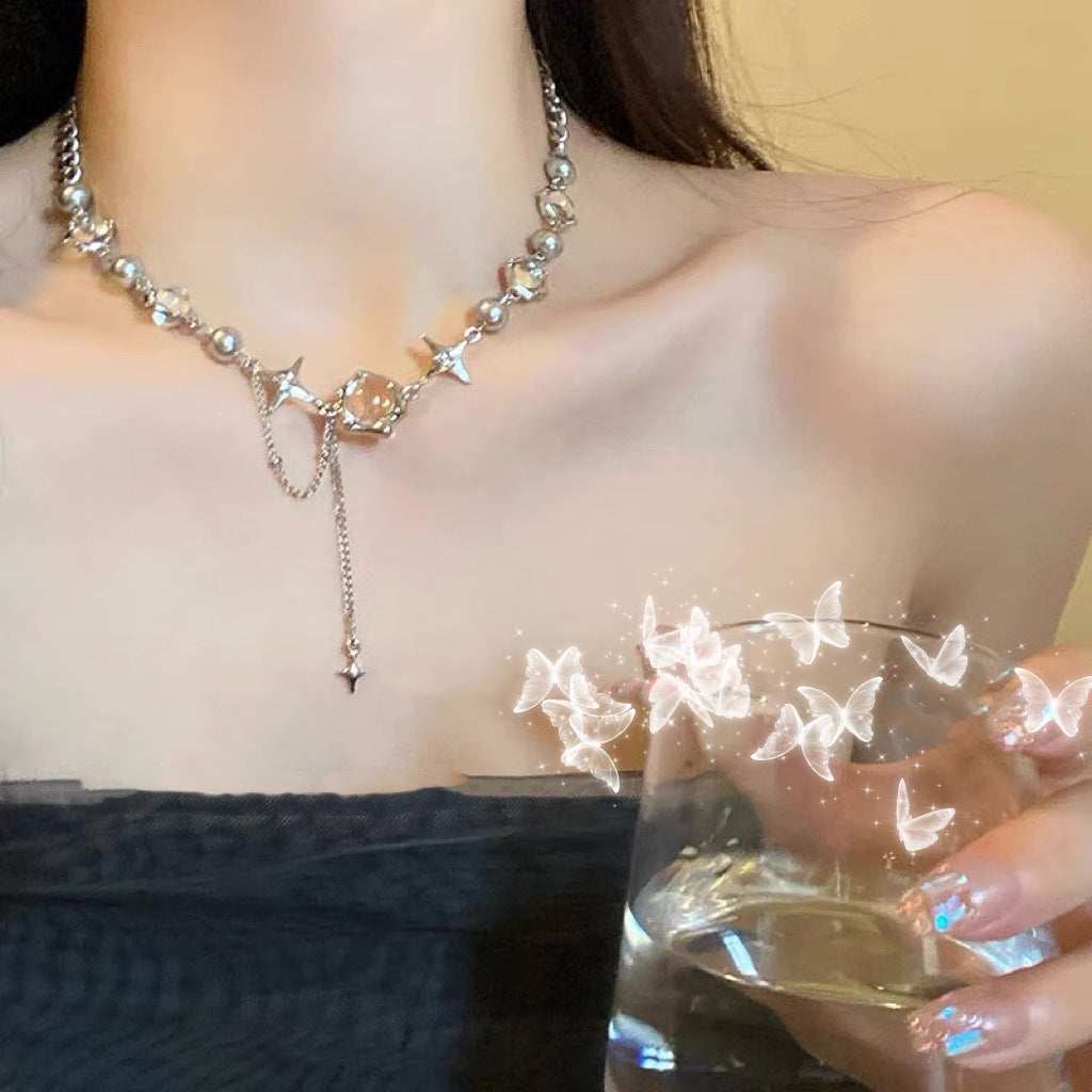 Zircon Split Heart Necklace