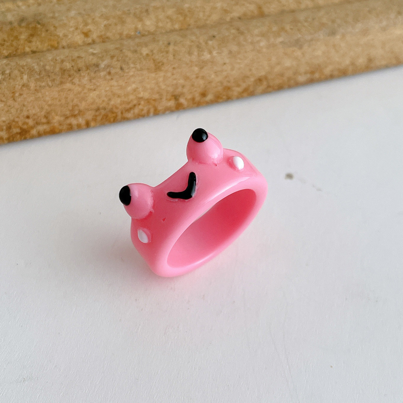 Cute Cartoon Frog Resin Ring
