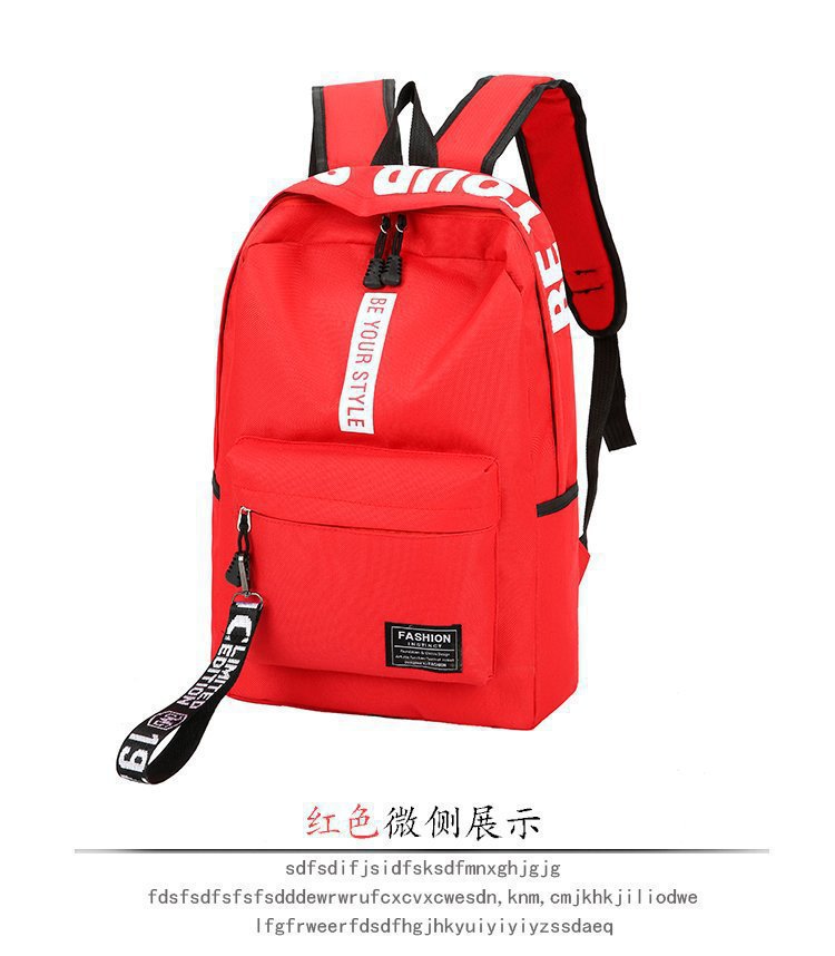Backpack canvas large capacity junior high school students