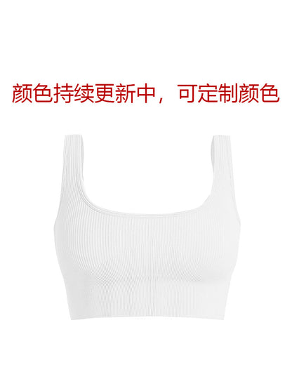 Traje de yoga sin costuras Ropa interior deportiva en forma de U 