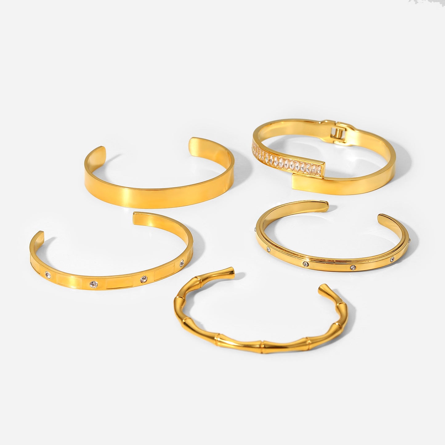18K gold plated stainless steel bracelet for women