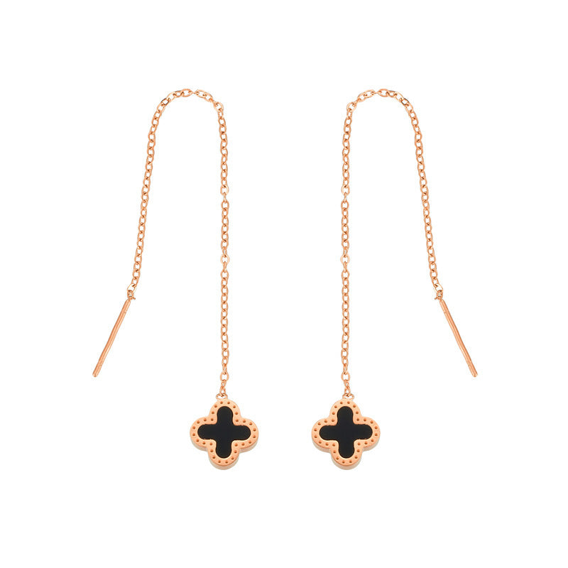 Four-leaf clover earrings, earrings.