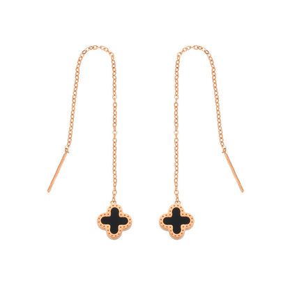 Four-leaf clover earrings, earrings.