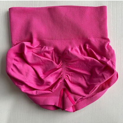 Peach hip fitness shorts women's sports three-point pants