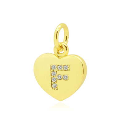 5 pcs/pack of 26 English letter copper micro-inlaid pendants