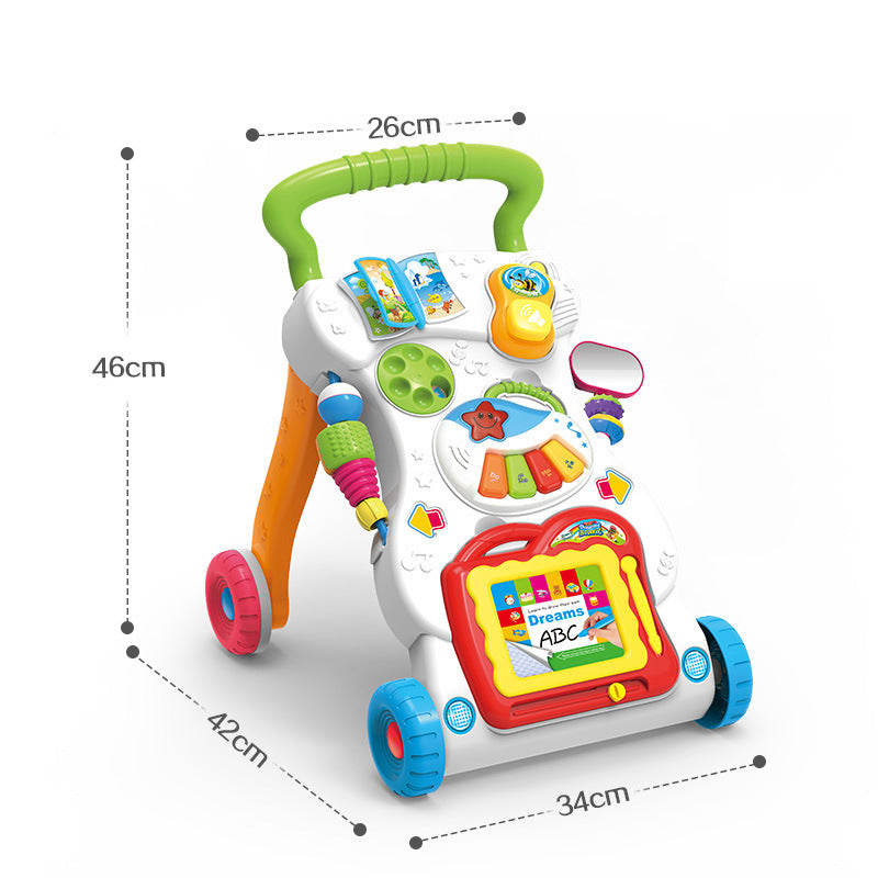 Baby Stroller Multi-Functional Walker Toy Early Education Musical Push Toy