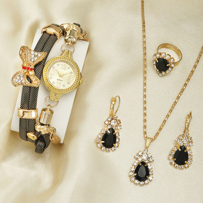 Bracelet quartz watch jewelry three-piece set