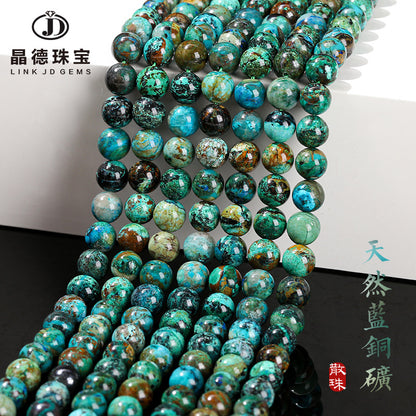 Azurite loose beads DIY jewelry accessories