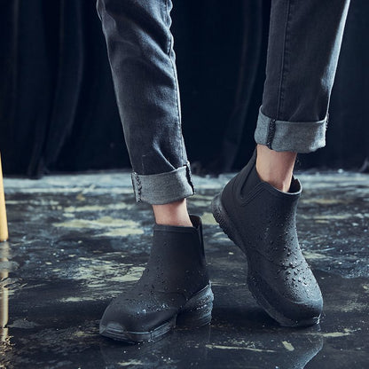 Fashion rain shoes fishing waterproof shoes men