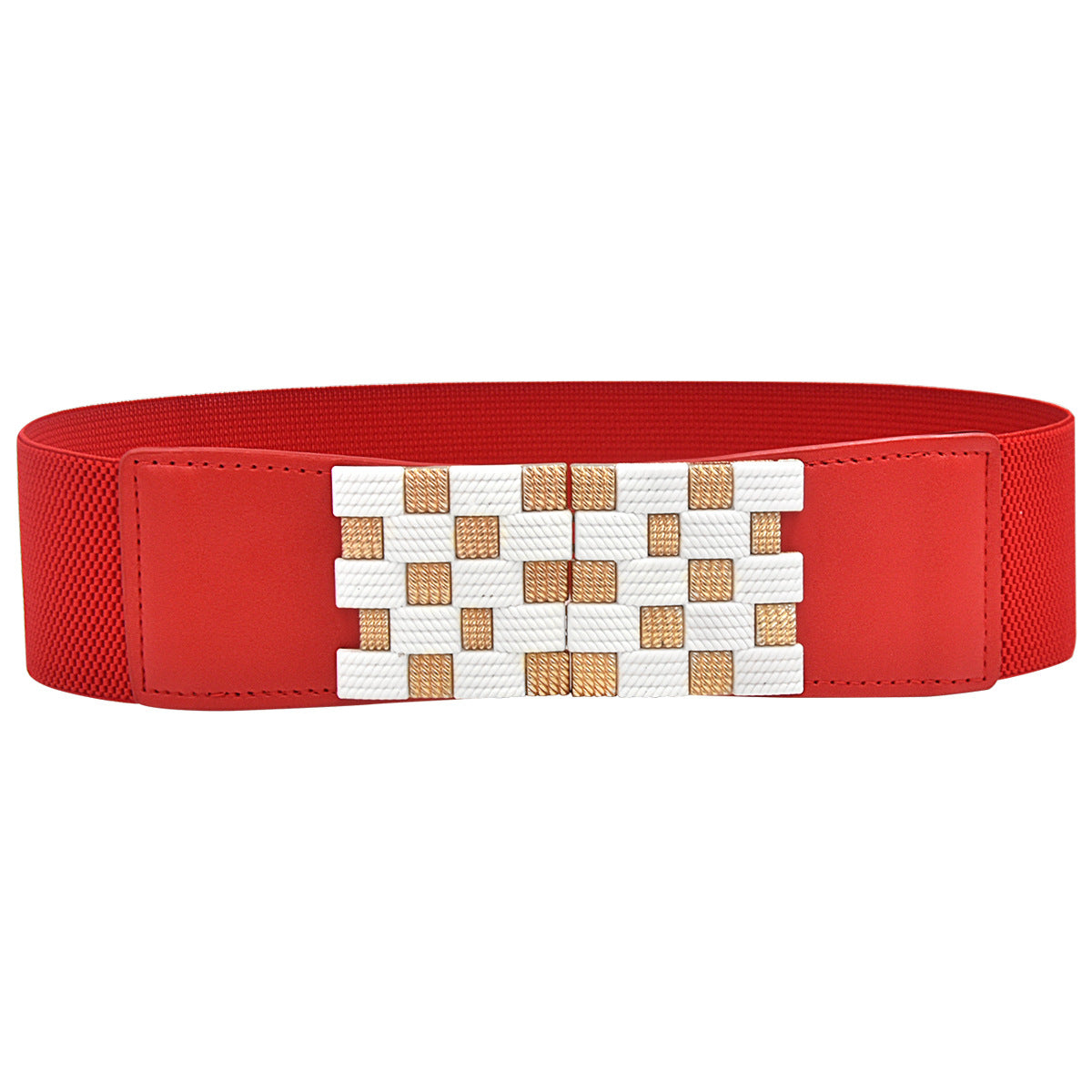 Elastic waist bright red belt