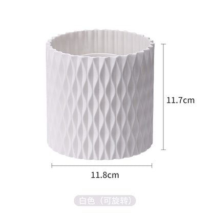 360-Degree Rotating Large Capacity Makeup Brush Holder Dustproof