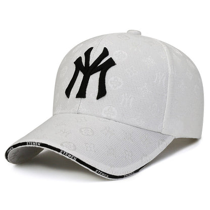 Textured Letter Stylish Duckbill Cap