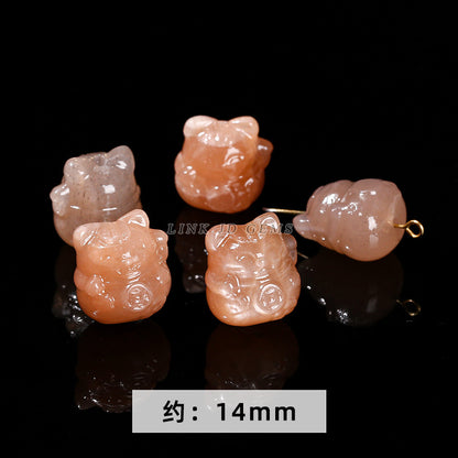 Orange moonstone carving sunstone