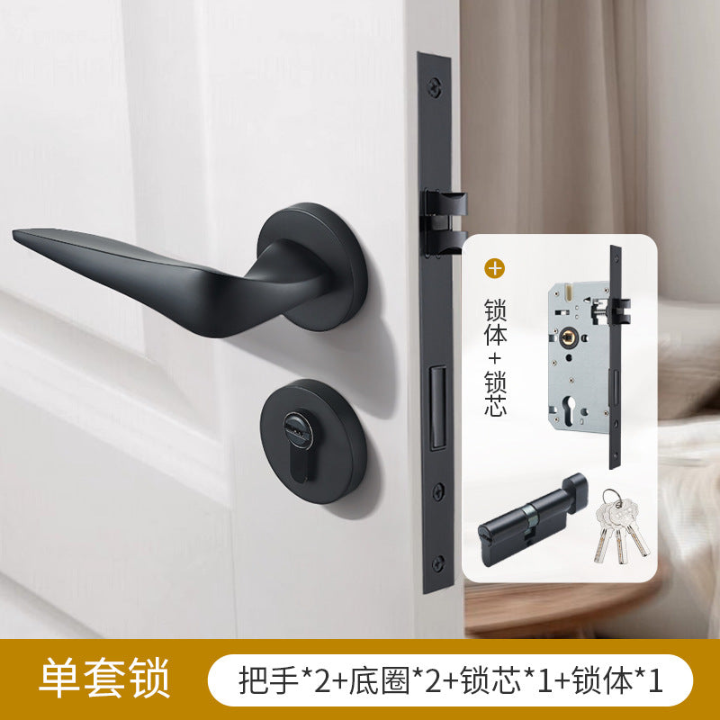 Brass door lock gold silver lock