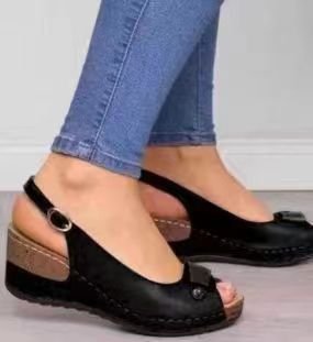 Soft-soled fish mouth sandals women