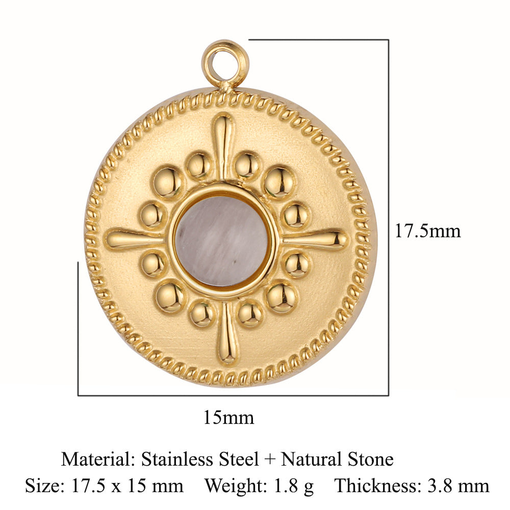 Accessories African jade stainless steel pendant