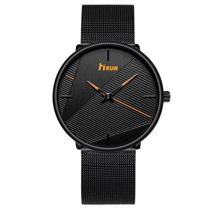 British style men's casual mesh belt watch