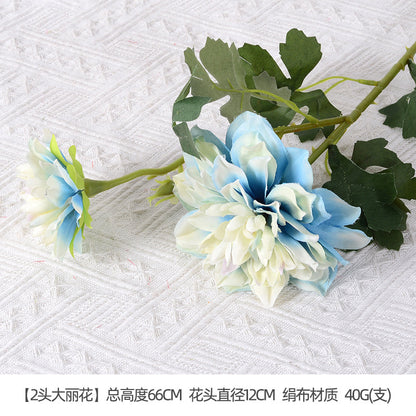 Artificial flowers blue series flowers plastic flowers wholesale