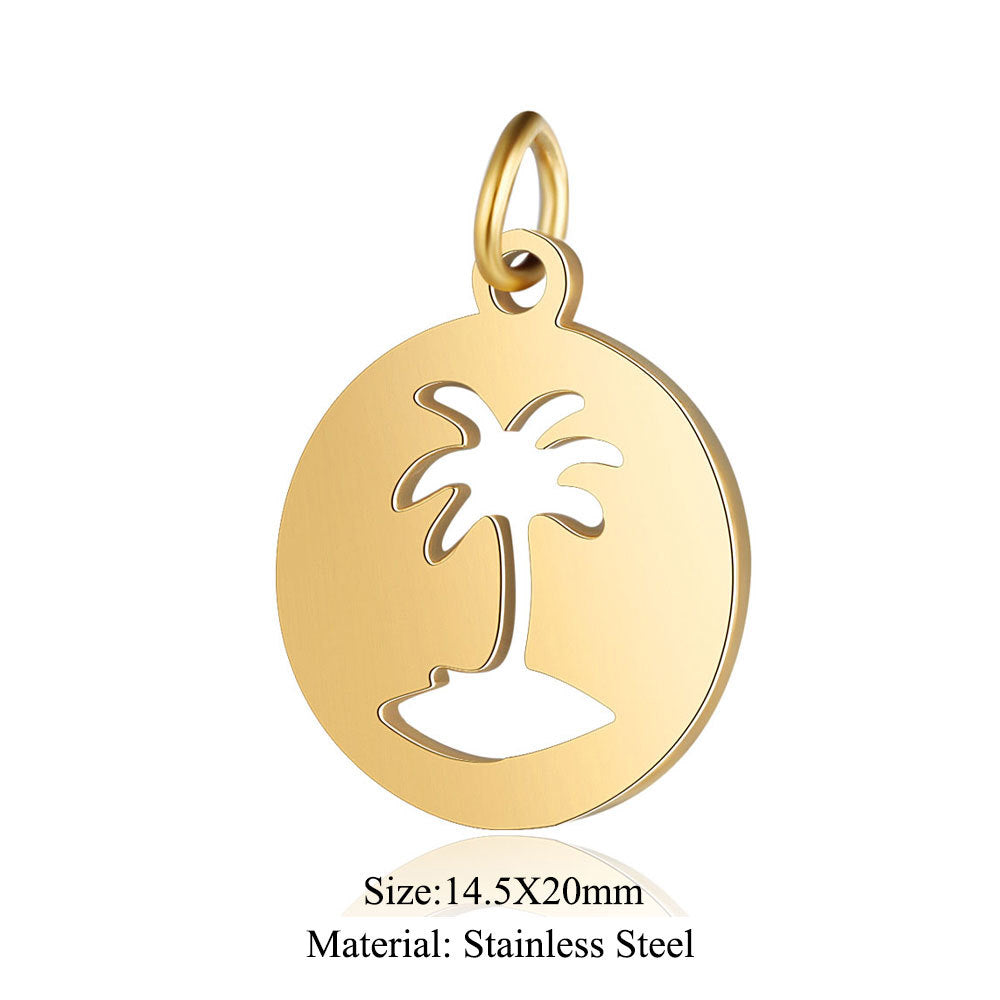 5 pcs/titanium steel jewelry connecting accessories pendant