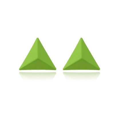 Triangle green stud earrings fashion
