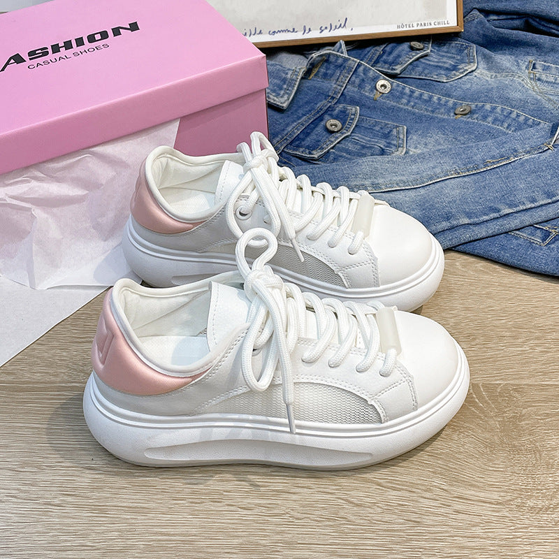 White breathable fashionable hollow shoes for women