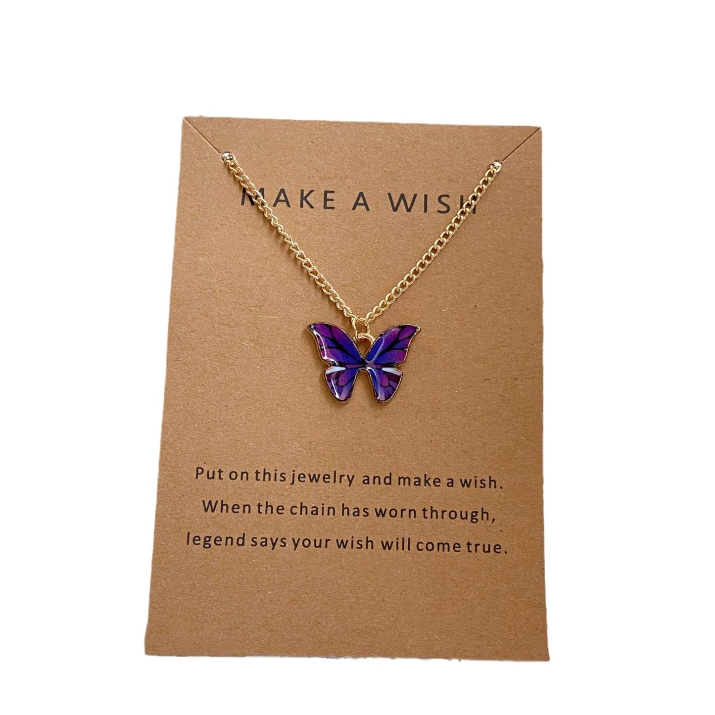 Bohemian Butterfly Pendant Necklace