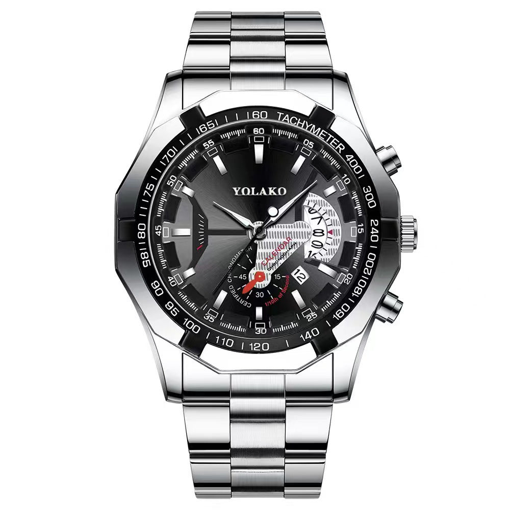 Extra-Large Men's Steel Band Watch