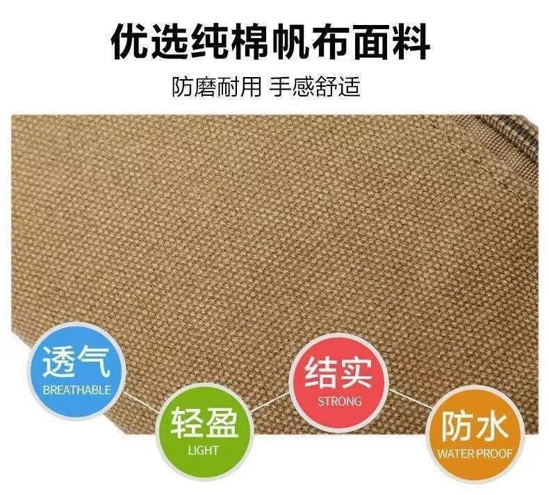 Canvas fanny pack multi-functional sports mobile phone bag