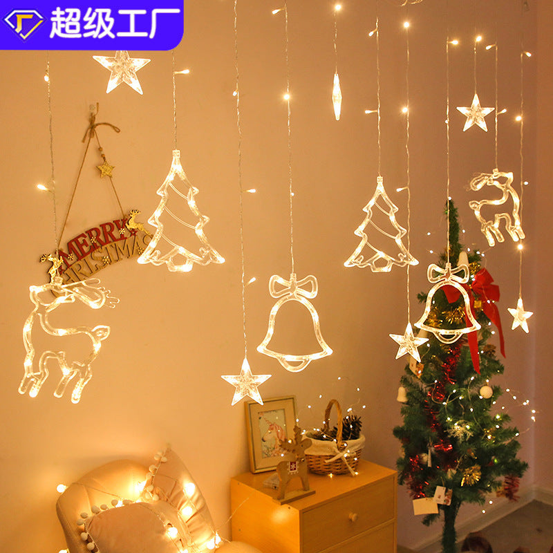Christmas deer bells Christmas tree decoration lights