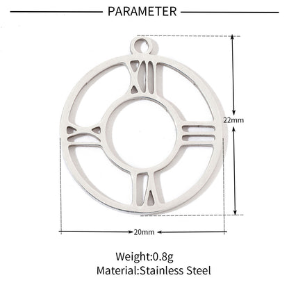 20 pcs/bag Rocket aircraft sole titanium steel pendant