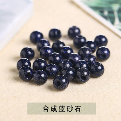 agate large hole beads DIY necklace positioning beads