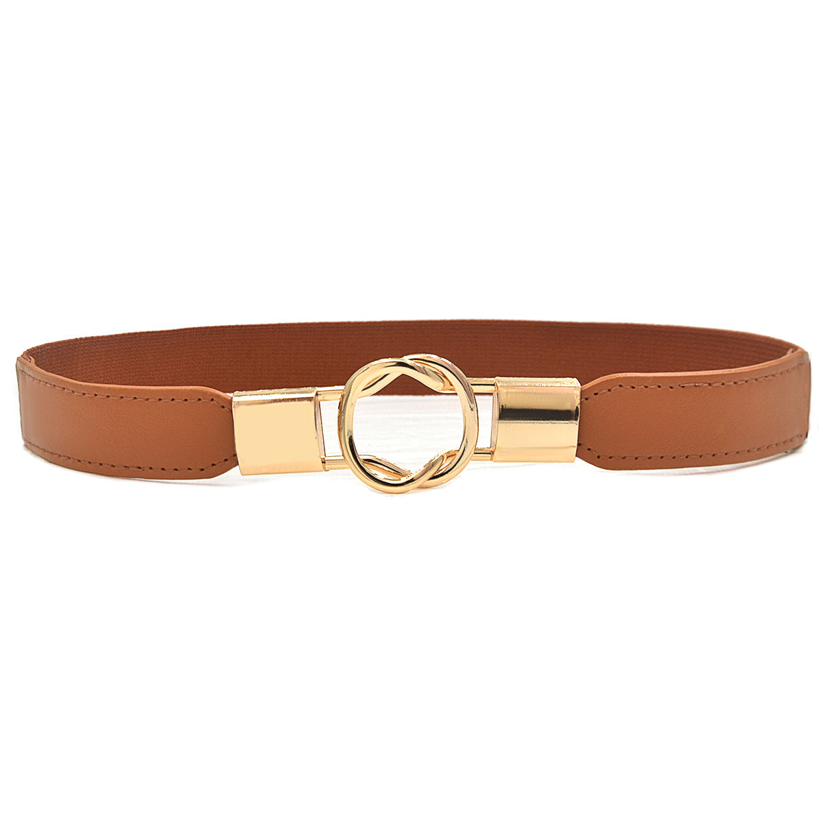 Gold buckle thin belt