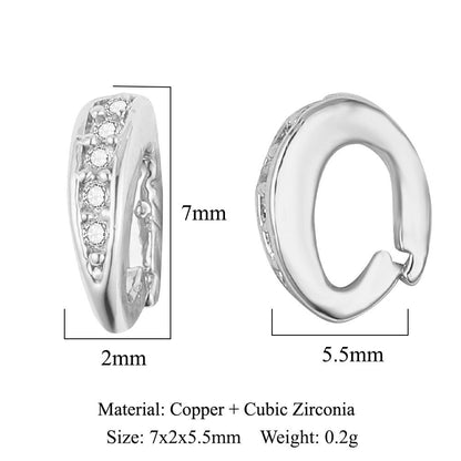 Copper zircon melon seed buckle micro-inlaid necklace pendant.