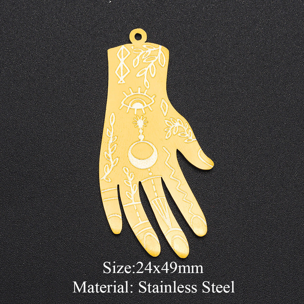 5 piezas/paquete, colgante de sol con forma de ojo de reloj de arena. 