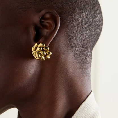 Rotating Teardrop Flower Earrings