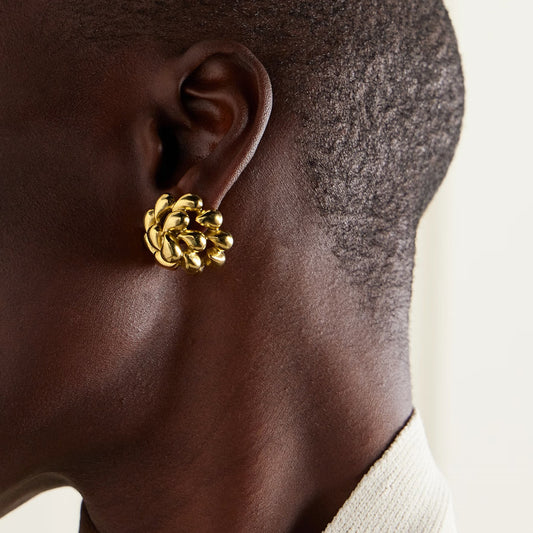 Rotating Teardrop Flower Earrings