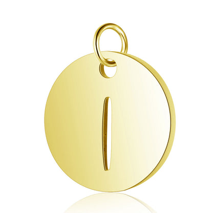 5 pcs/titanium-covered steel 26 English letter tags