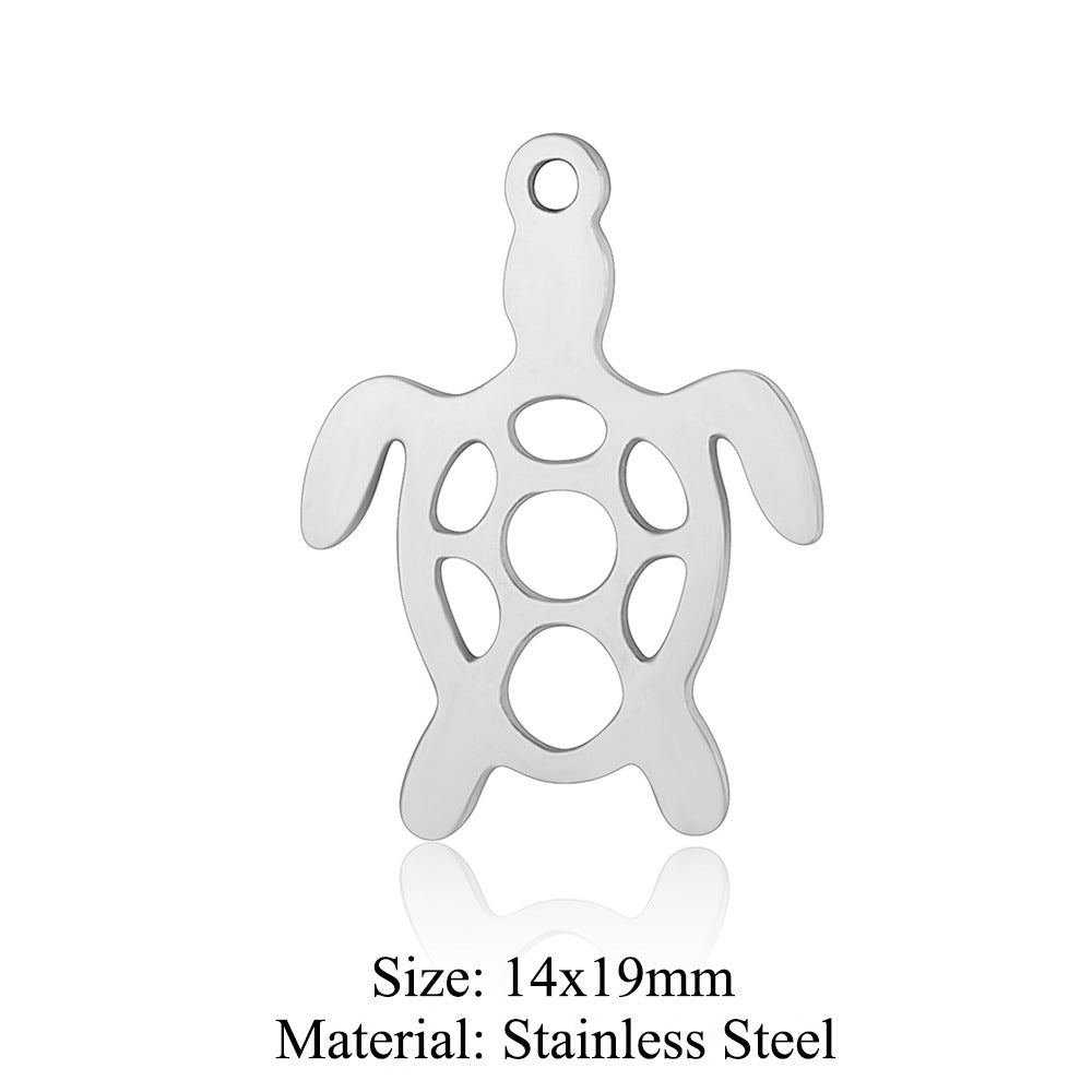 5 pcs/titanium steel pendant swan elephant gecko dolphin