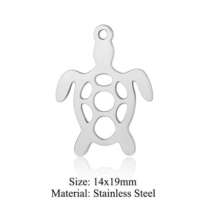 5 pcs/titanium steel pendant swan elephant gecko dolphin