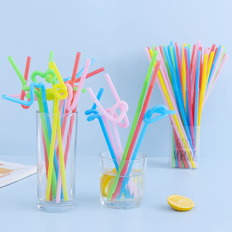Disposable Colorful Bendable Straws