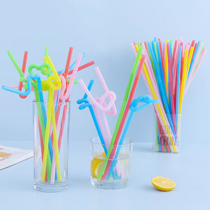 Disposable Colorful Bendable Straws