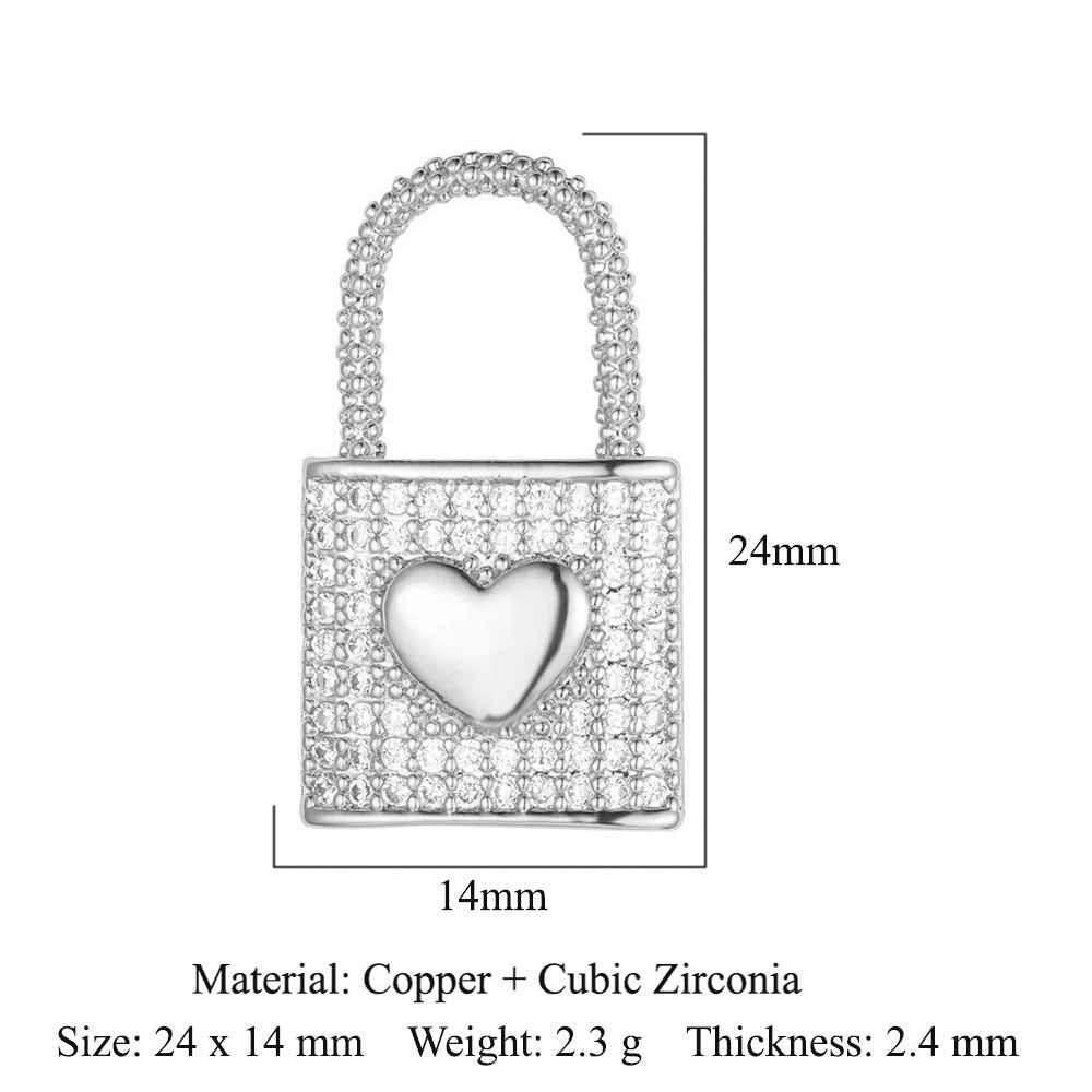 Copper micro-inlaid necklace melon seed clasp pendant