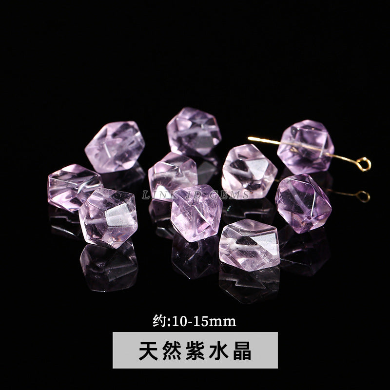 Amethyst engraving Pixiu nine-tailed fox single loose bead
