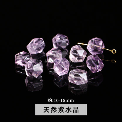 Amethyst engraving Pixiu nine-tailed fox single loose bead