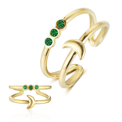 Dripping star love peach heart titanium steel ring